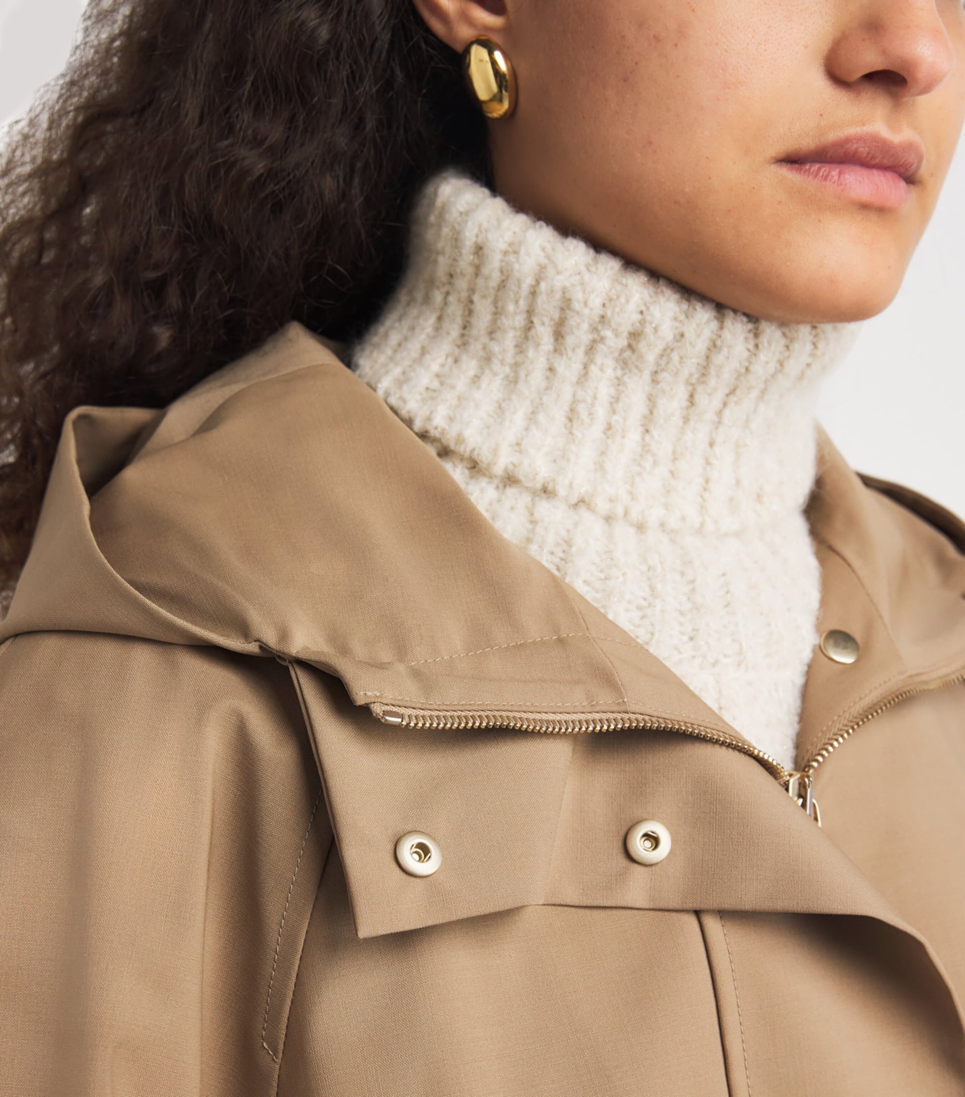 Eleventy Beige Hooded Parka