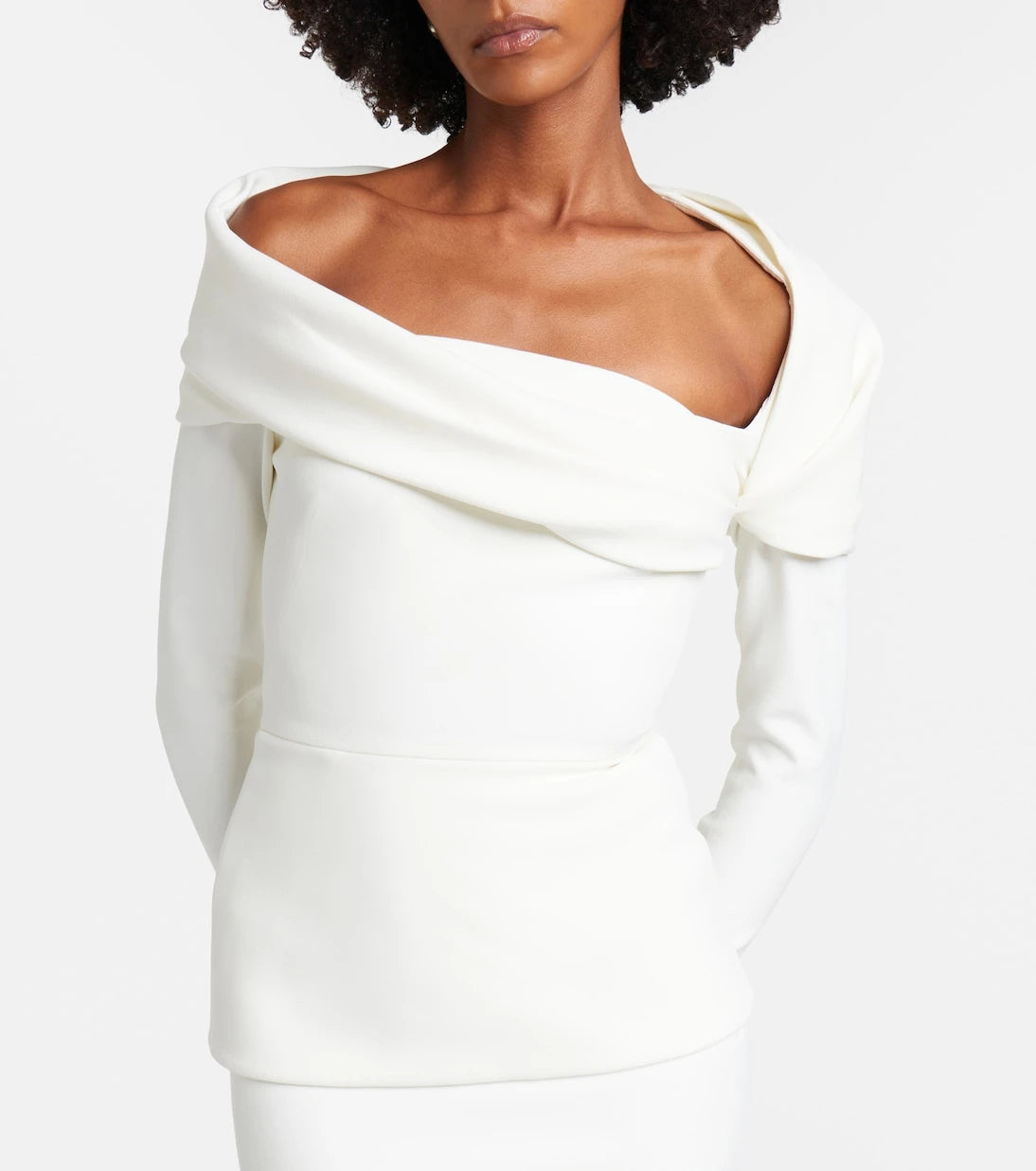 Safiyaa - Millie draped crêpe gown
