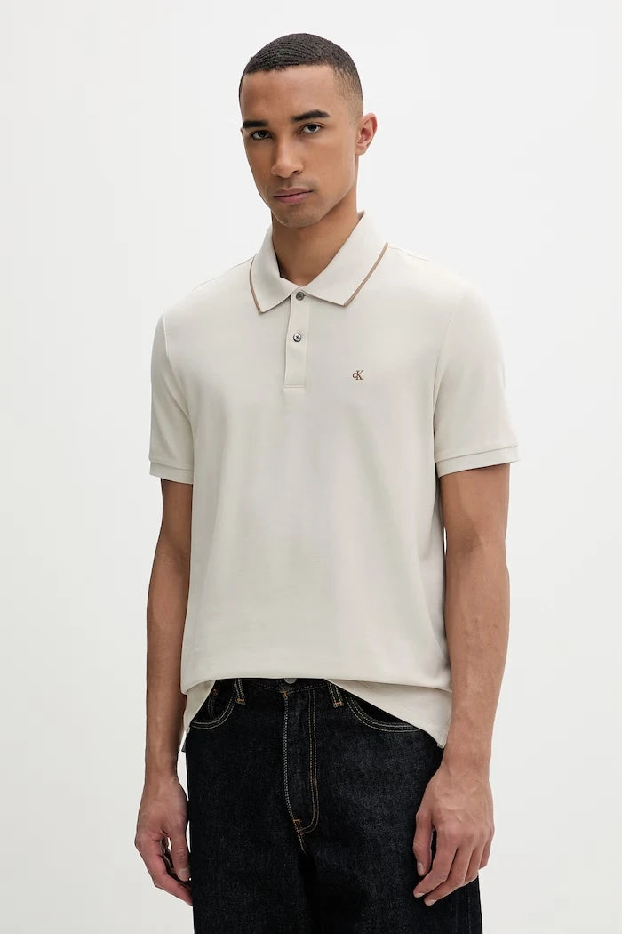 Calvin Klein erkek pamuklu yakalı tişört
