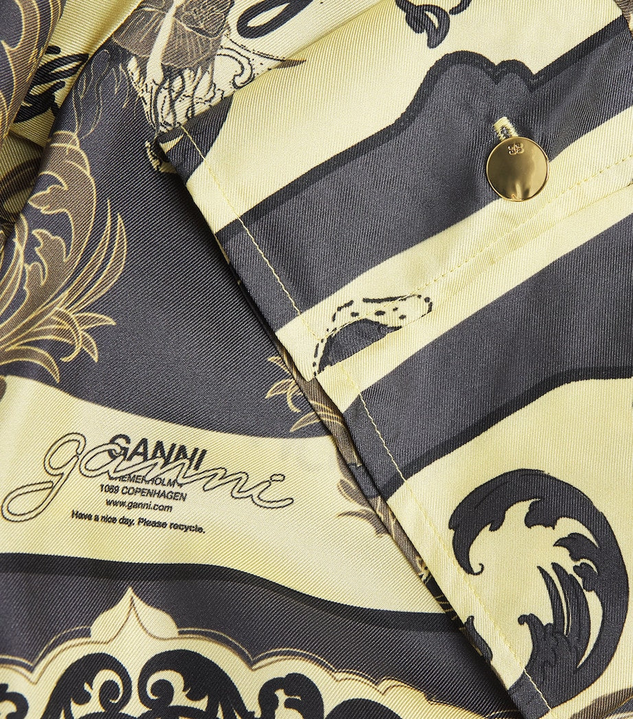 GANNI Multi Silk Ornate Maxi Dress