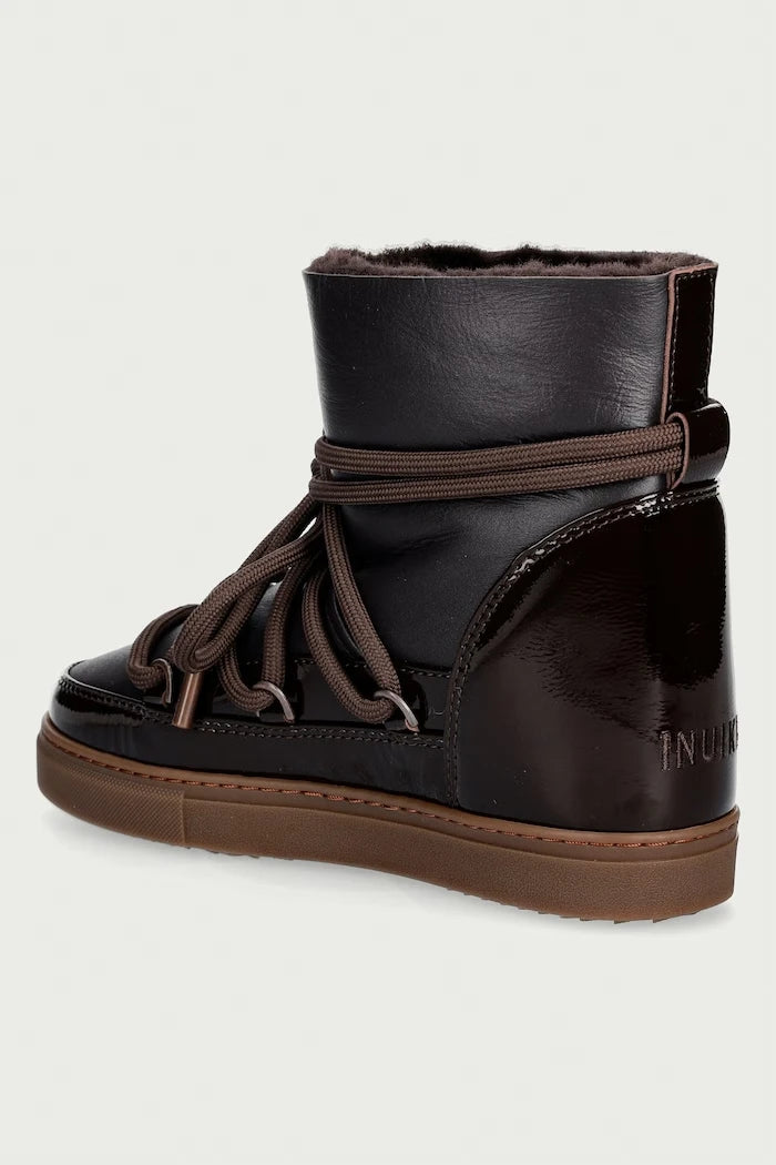 Inuikii Gloss Wedge kadın deri kar botu