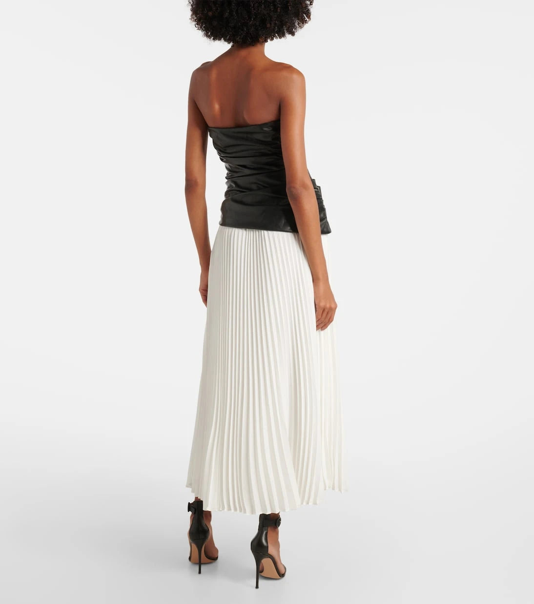 Simkhai - Arie strapless faux leather midi dress