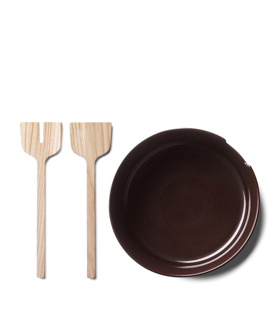 LSA International Porcelain Collective Salad Bowl and Servers (26cm)