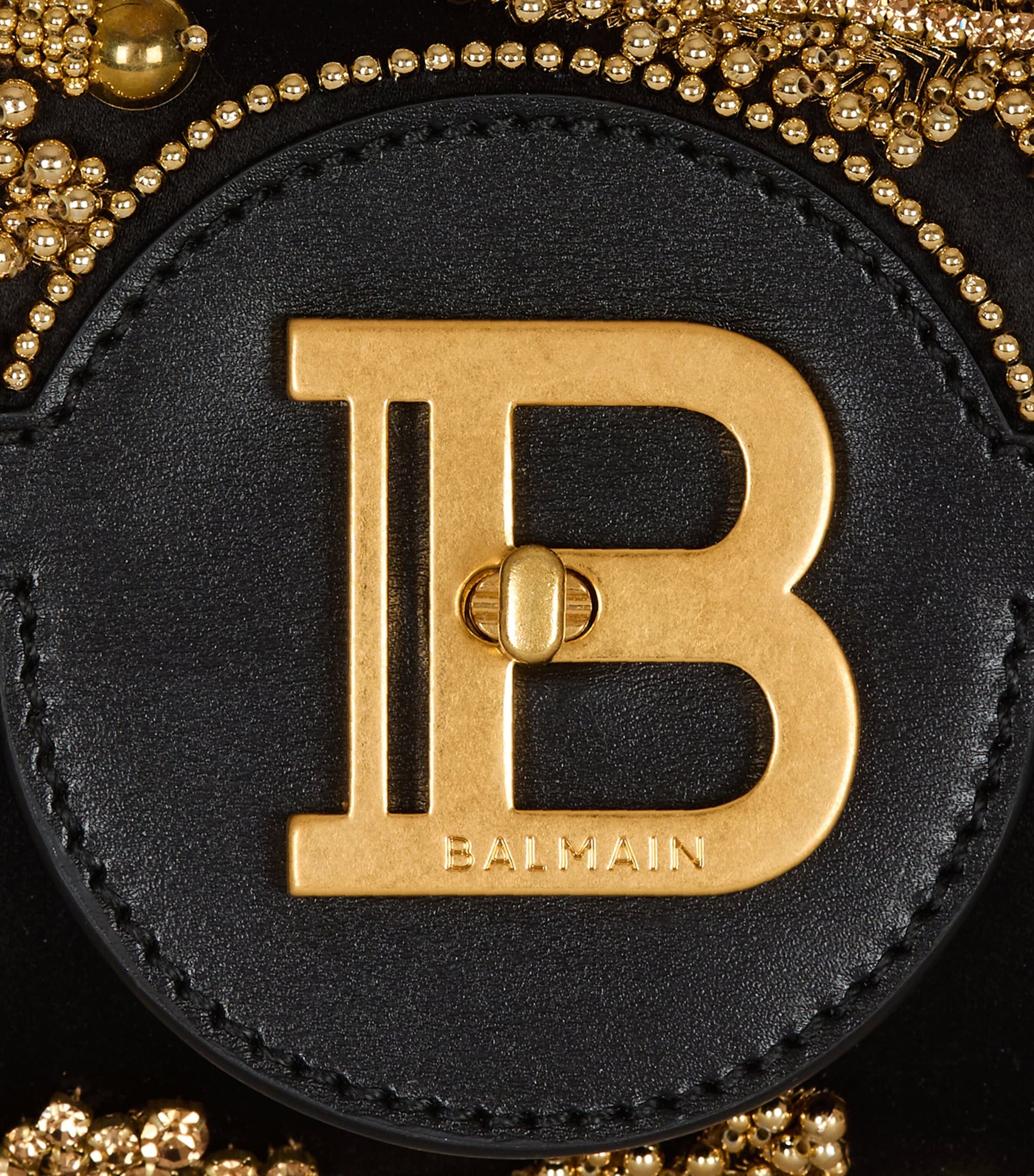 Balmain Black Leather B-Buzz 23 Clutch Bag