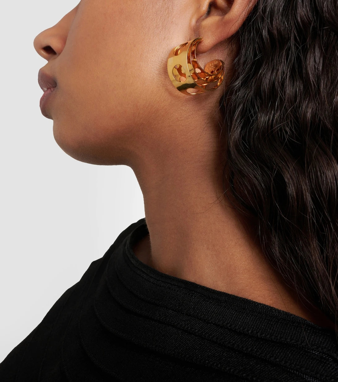 Alaïa - Cutout hoop earrings