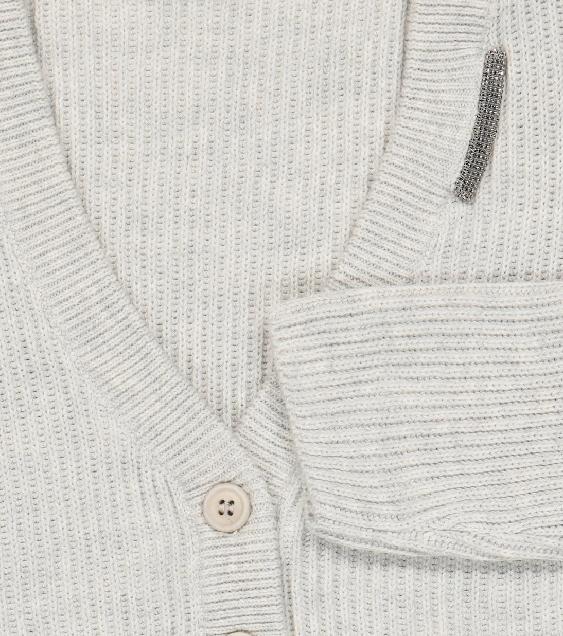 Brunello Cucinelli Kids - Embellished cropped cotton cardigan