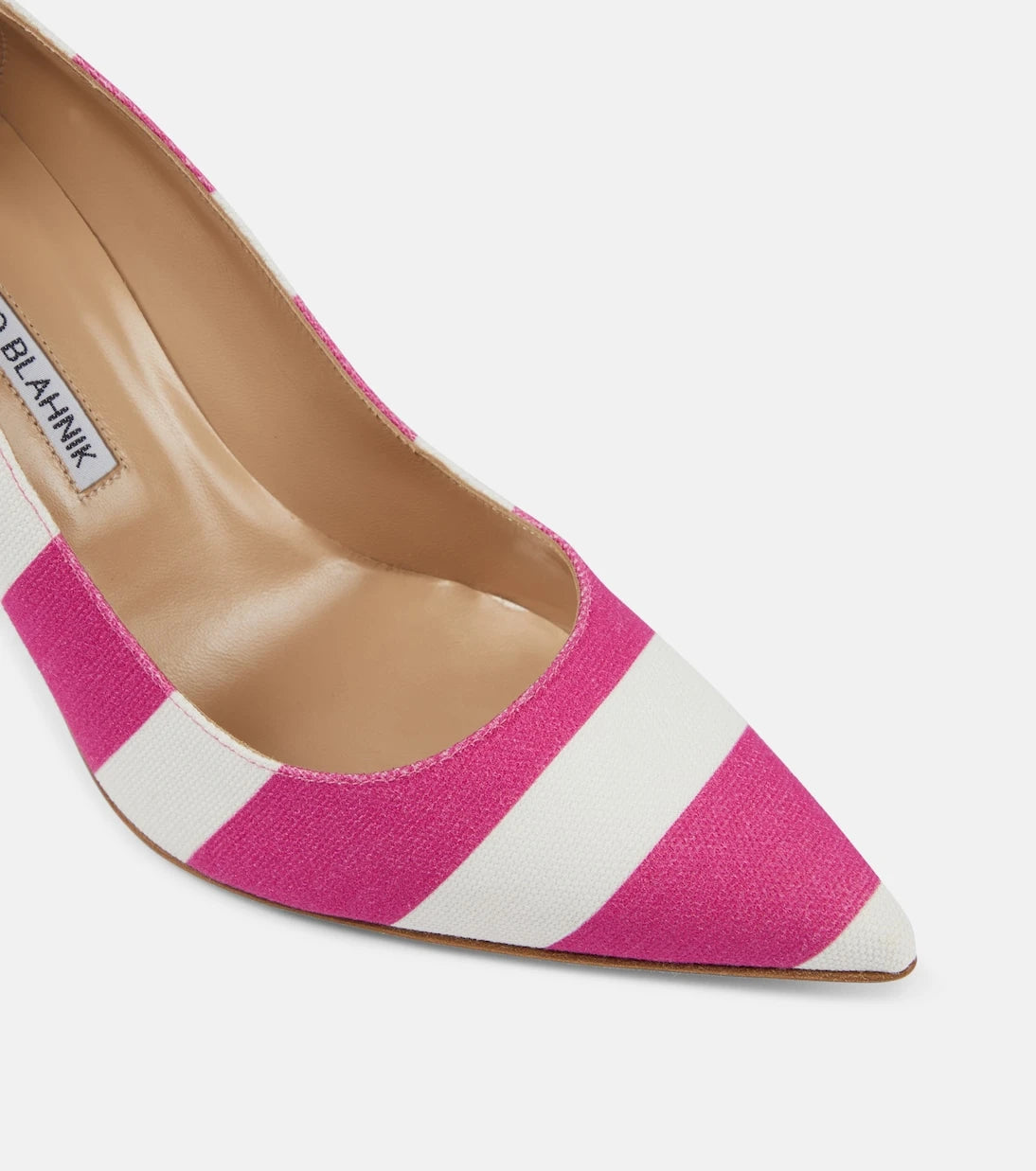 Manolo Blahnik - BB 90 striped canvas pumps