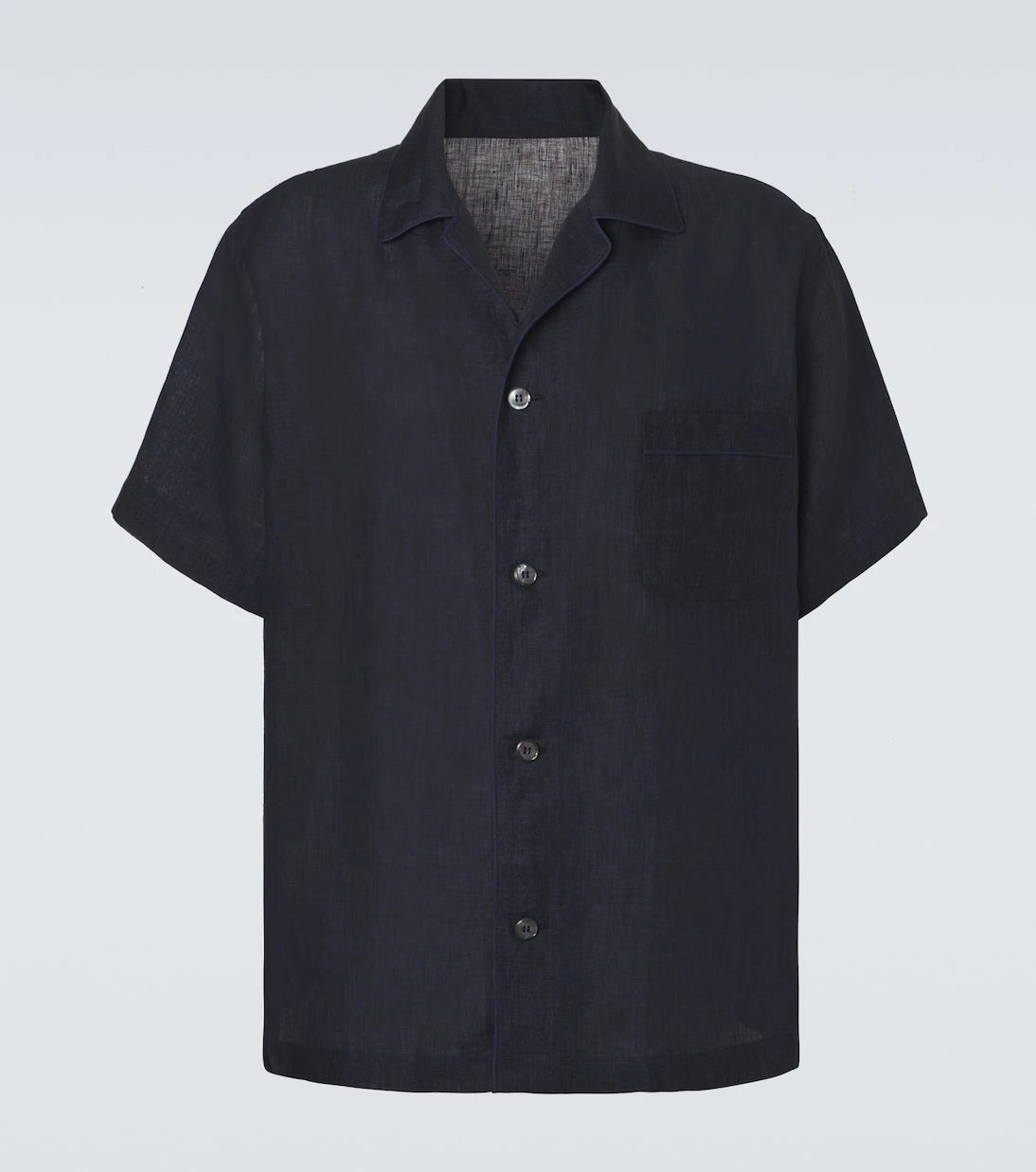 Brioni - Linen bowling shirt