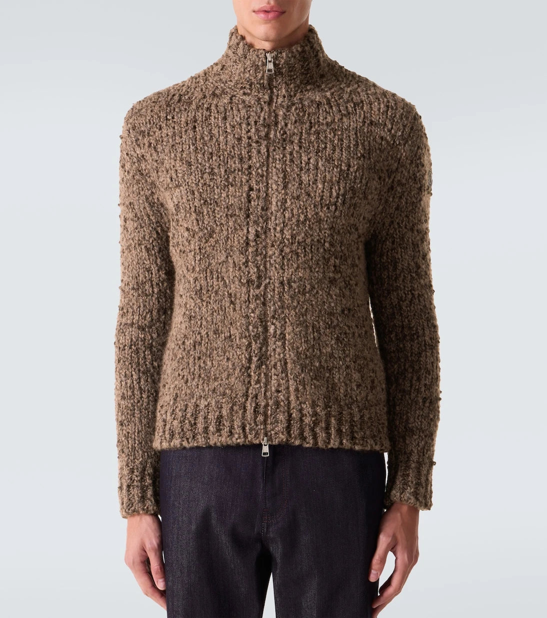 Moncler - Alpaca and wool zip-up sweater