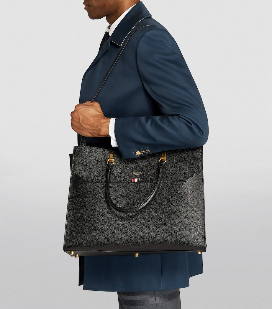 Large Leather Duet Tote Bag