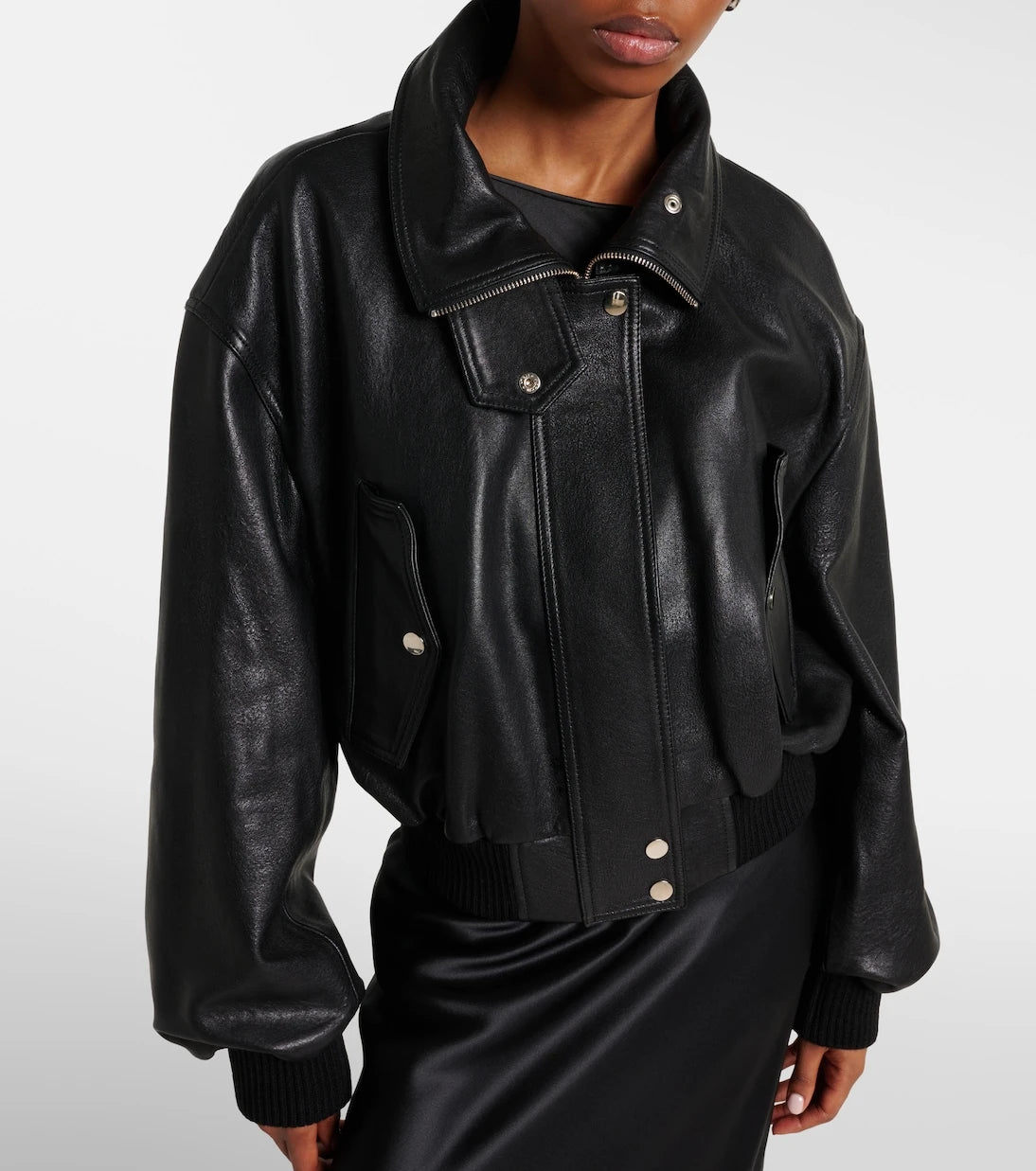Nour Hammour - Briar leather bomber jacket