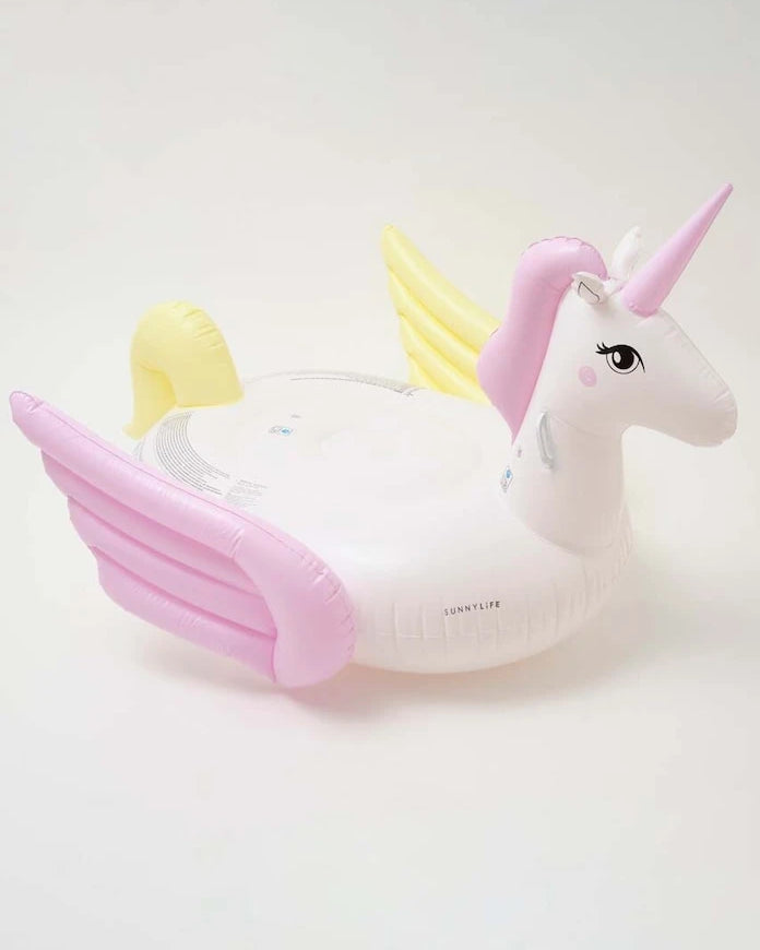 SunnyLife Luxe Ride-On Float Unicorn Pastel Şişme Yüzme Yatağı