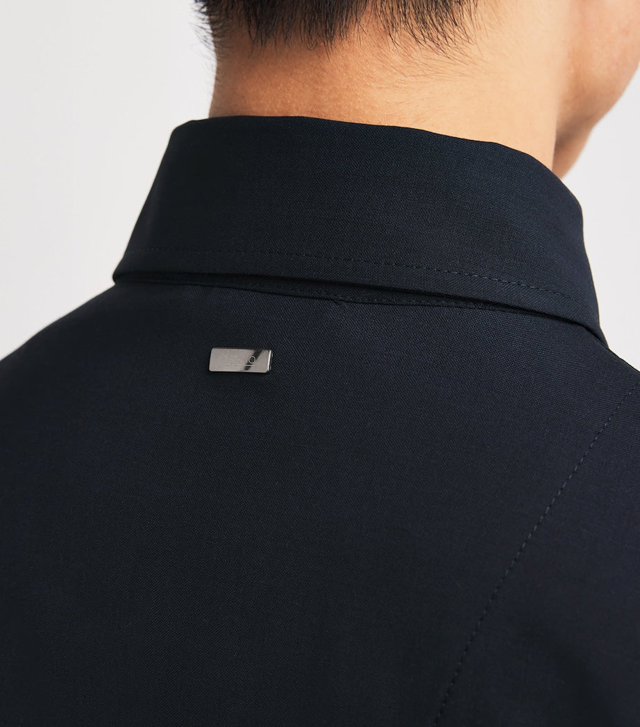 Navy Collared Overshirt