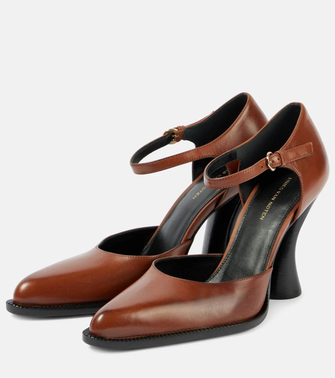 Dries Van Noten - 95 leather Mary Jane pumps