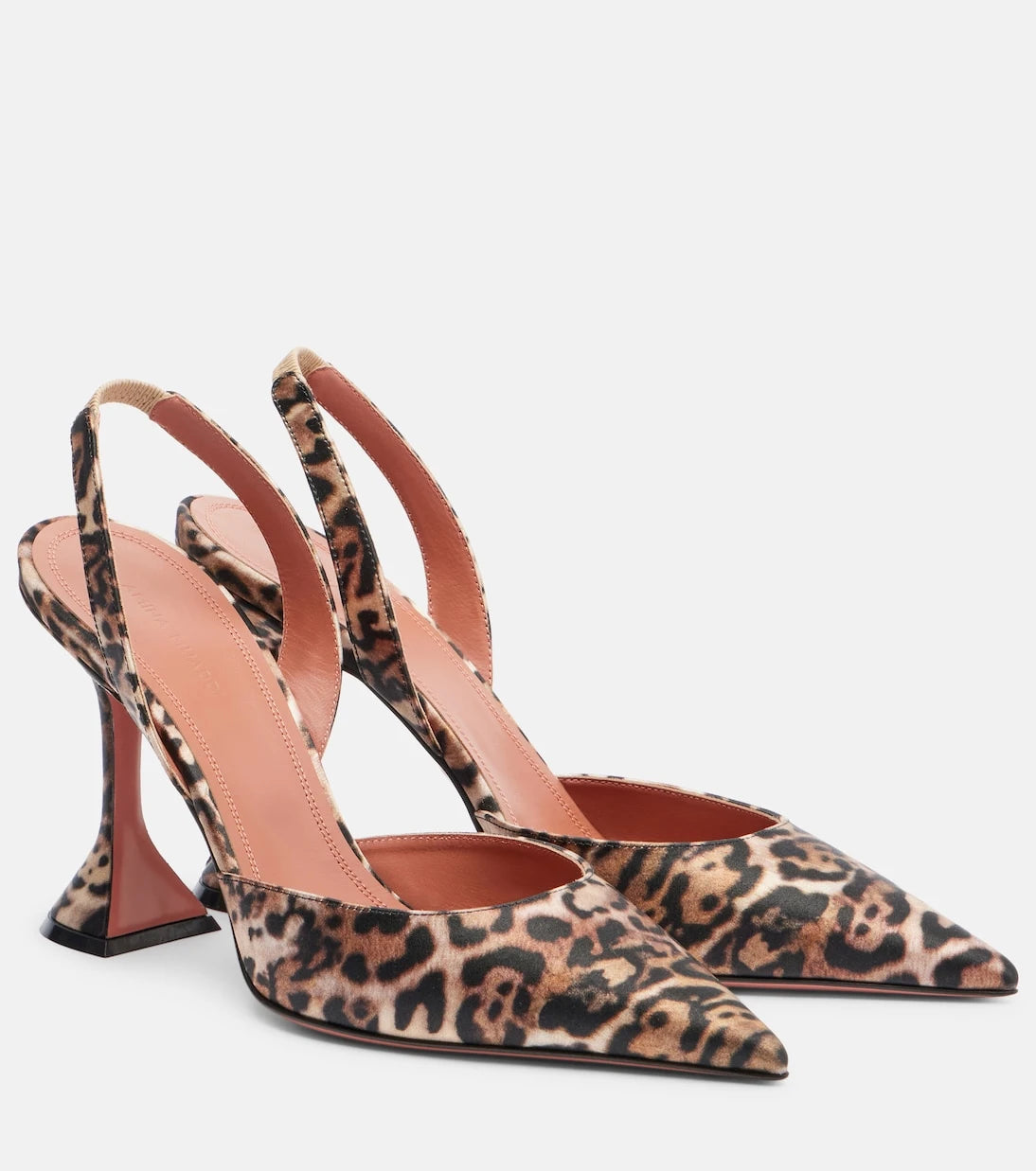 Amina Muaddi - Holli 95 satin slingback pumps