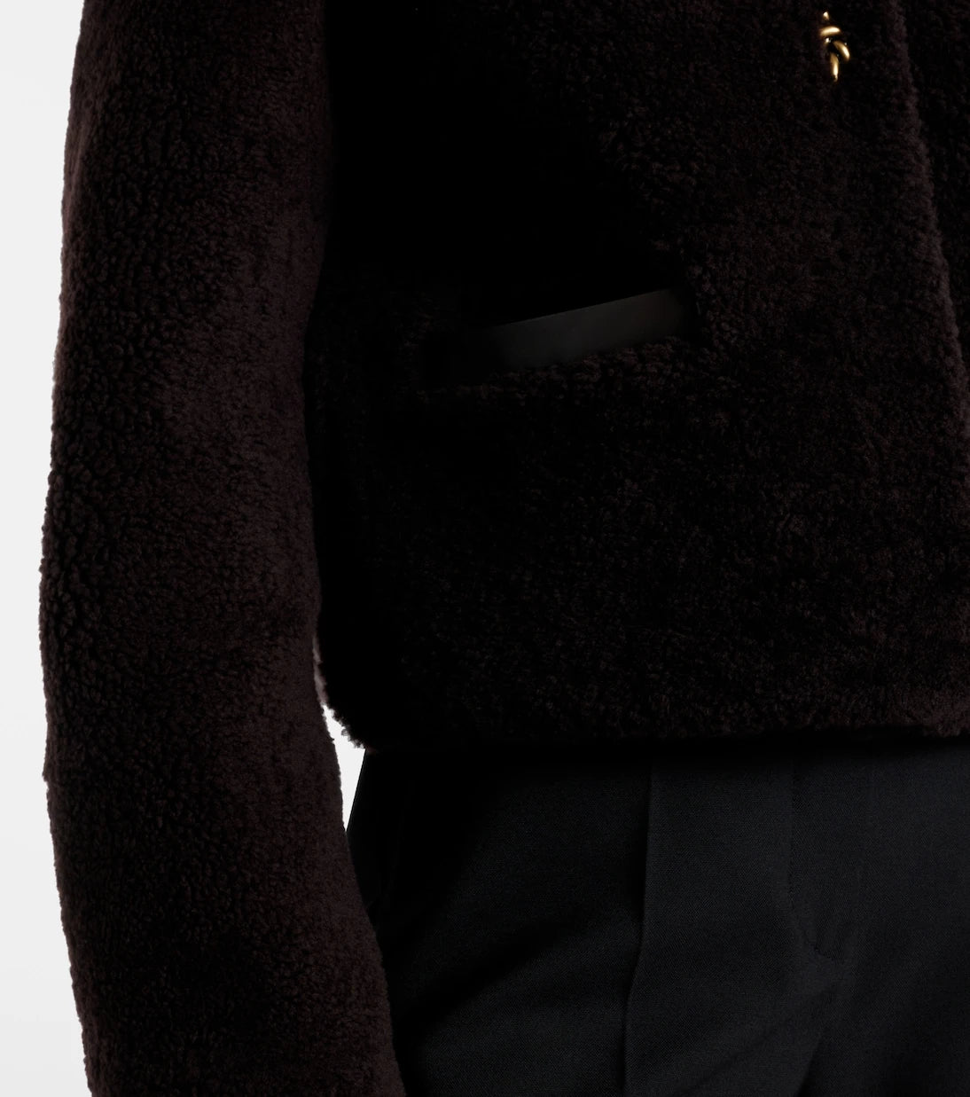Moncler - Cropped leather-trimmed down jacket