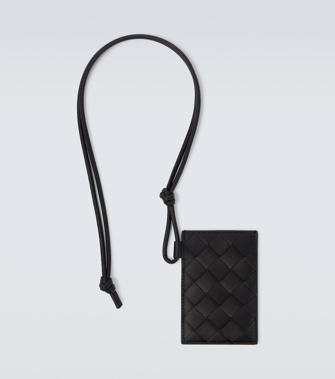 Bottega Veneta - بطاقة أمتعة جلدية بتقنية intrecciato