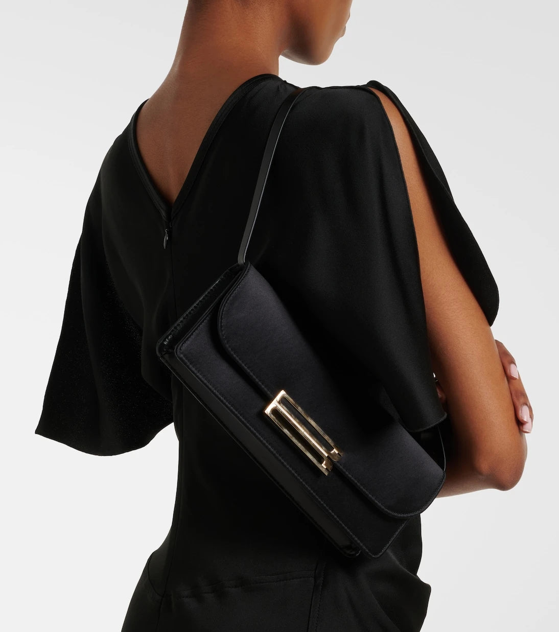 Victoria Beckham - Dorian East-West satin clutch