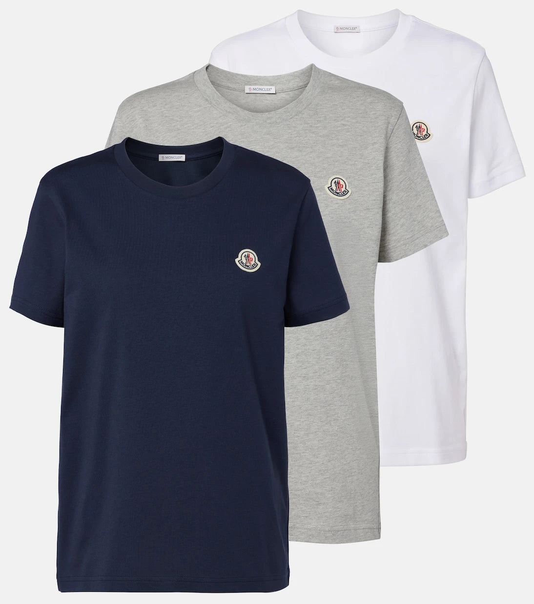 Moncler - Set of three cotton jersey T-shirts