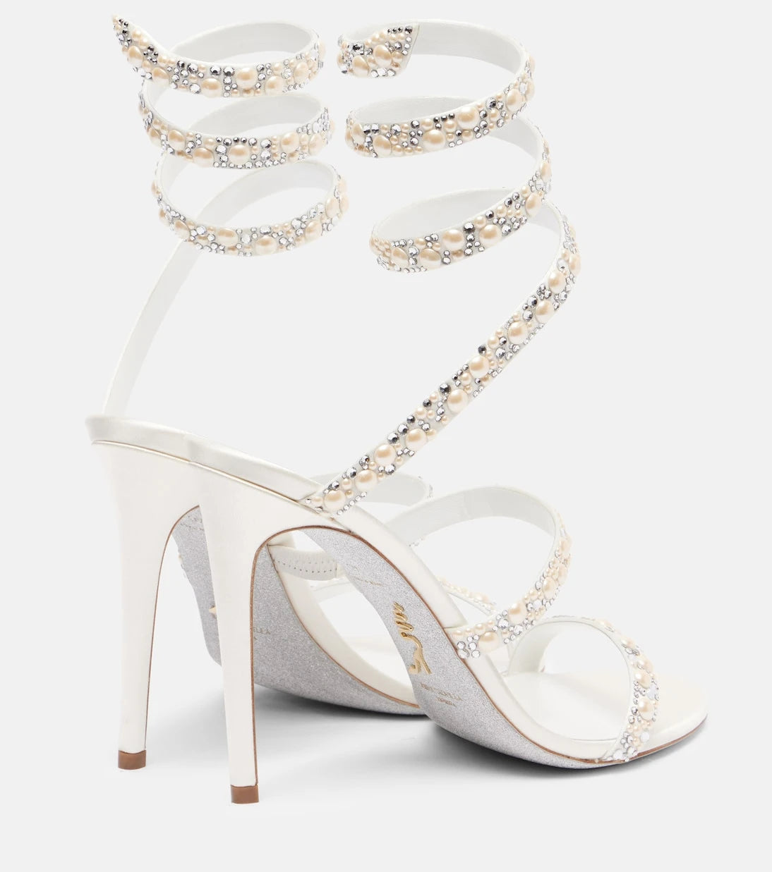 Rene Caovilla - Cleo 105 embellished satin sandals