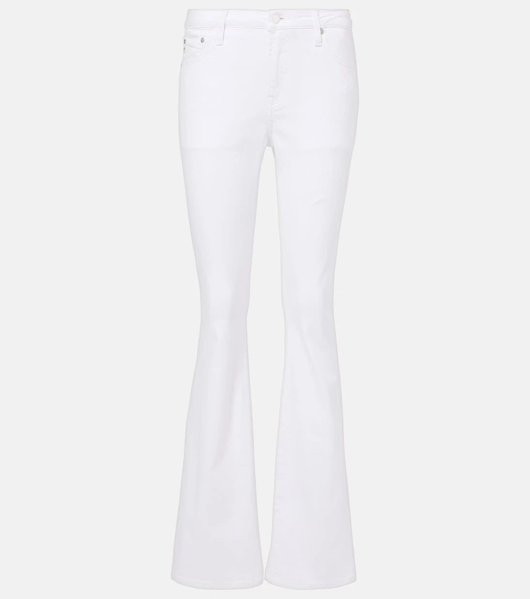 AG Jeans - بنطلون جينز بخصر مرتفع وقصة أرجل واسعة