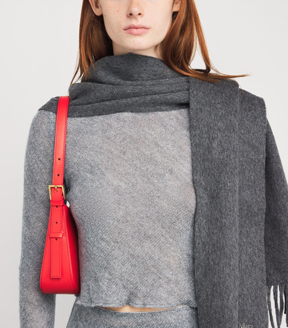 MAX&Co. Grey Long-Sleeve Crop Top