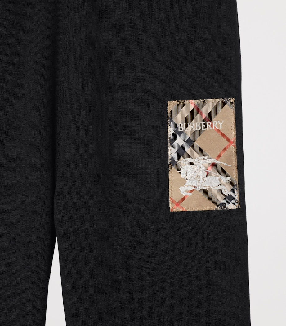 Burberry Kids Cotton Check Label Sweatpants (3-12 Years)