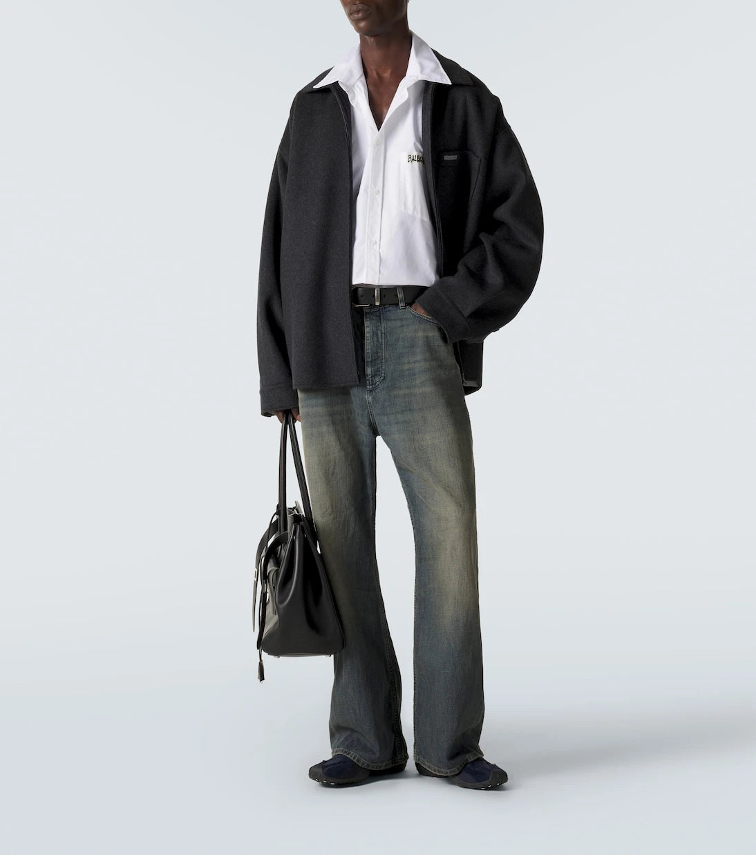 Balenciaga - Wool-blend zip-up overshirt