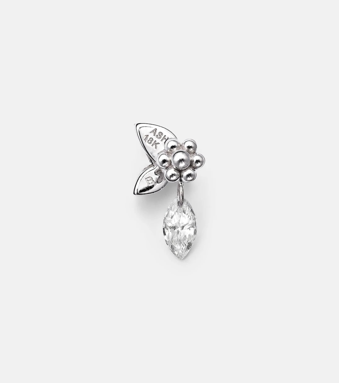 Maria Tash - Echo 18kt white gold single earring with diamonds