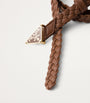 Brown Nappa Leather Braided Belt
