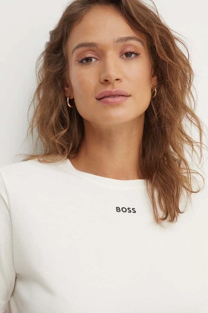 BOSS Kadın Pamuk Elastan CI T-Shirt