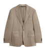 Neutral Wool Flannel Herringbone Bourdon Blazer