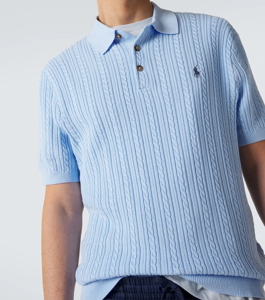 Polo Ralph Lauren - Cable-knit cotton polo sweater