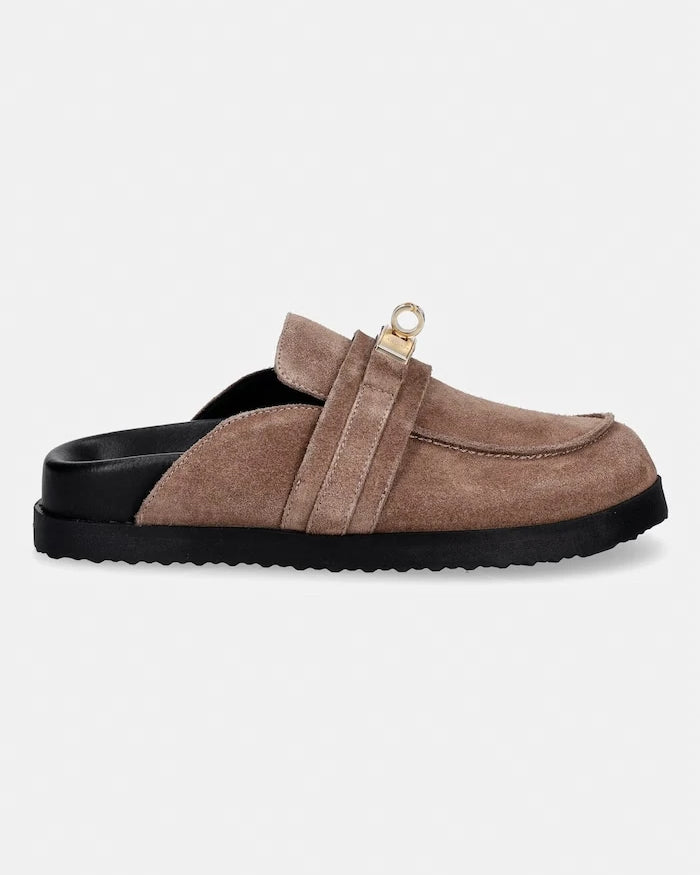 Nokwol чехли дамски от велур Tammy Mushroom Suede
