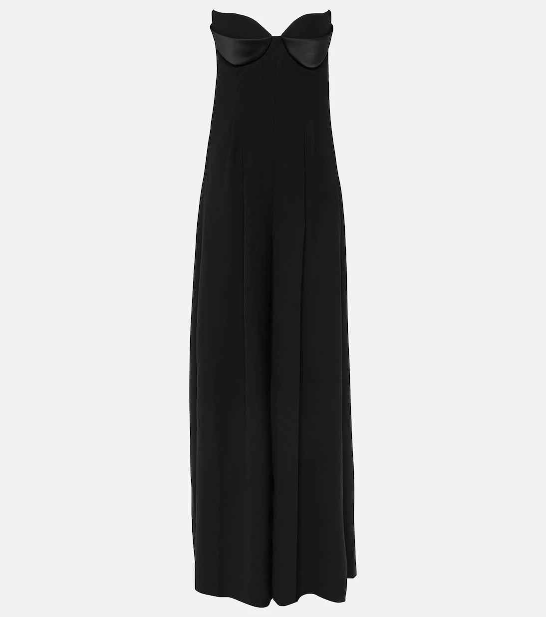 Mônot - Strapless crêpe wide-leg jumpsuit