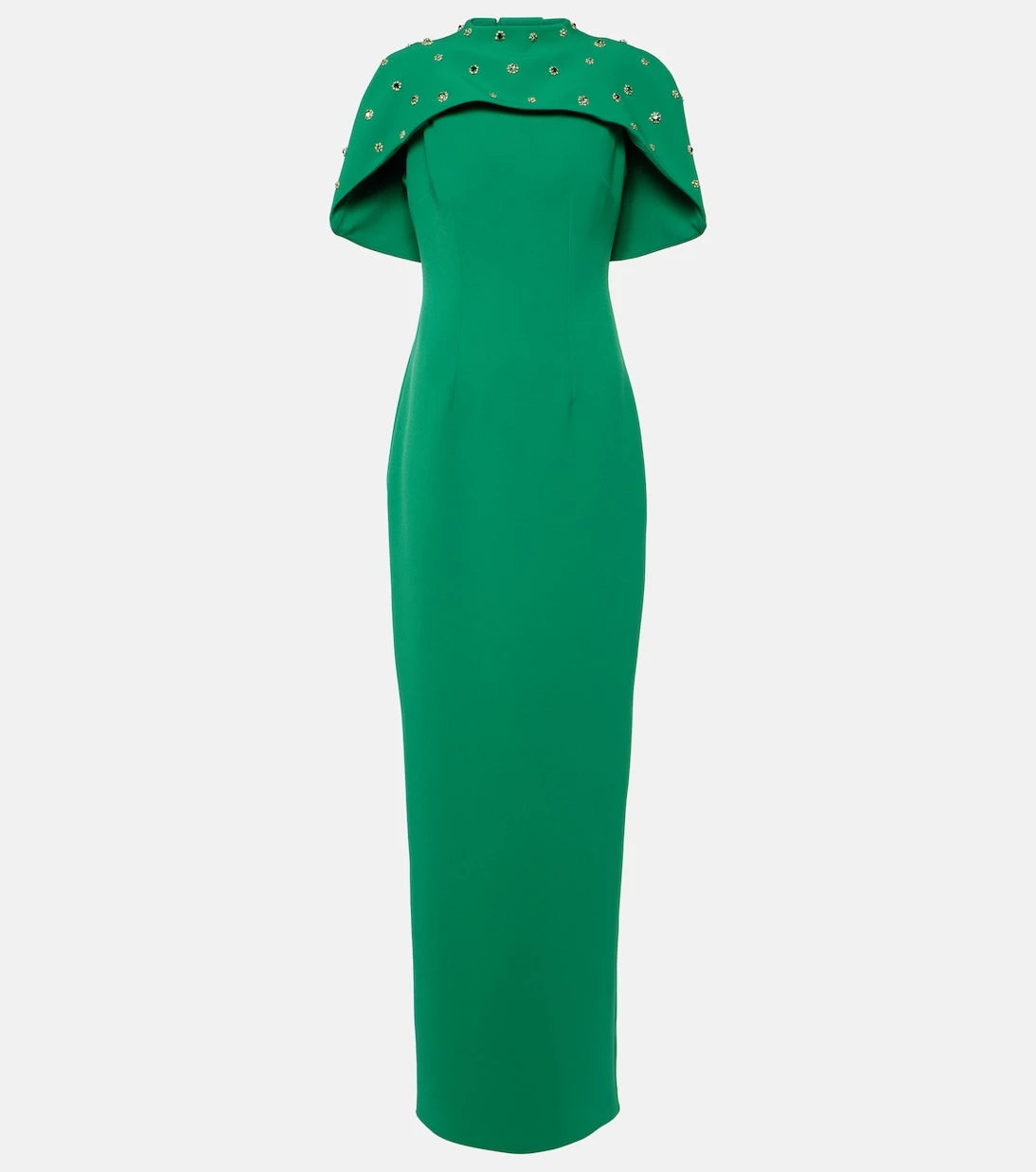 Safiyaa - Kalika embellished caped crêpe gown