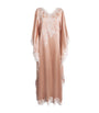 TORLOWEI Pink Silk Lace Tokoni Kaftan