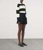 McQueen Black Wool-Mohair Pleated Shorts
