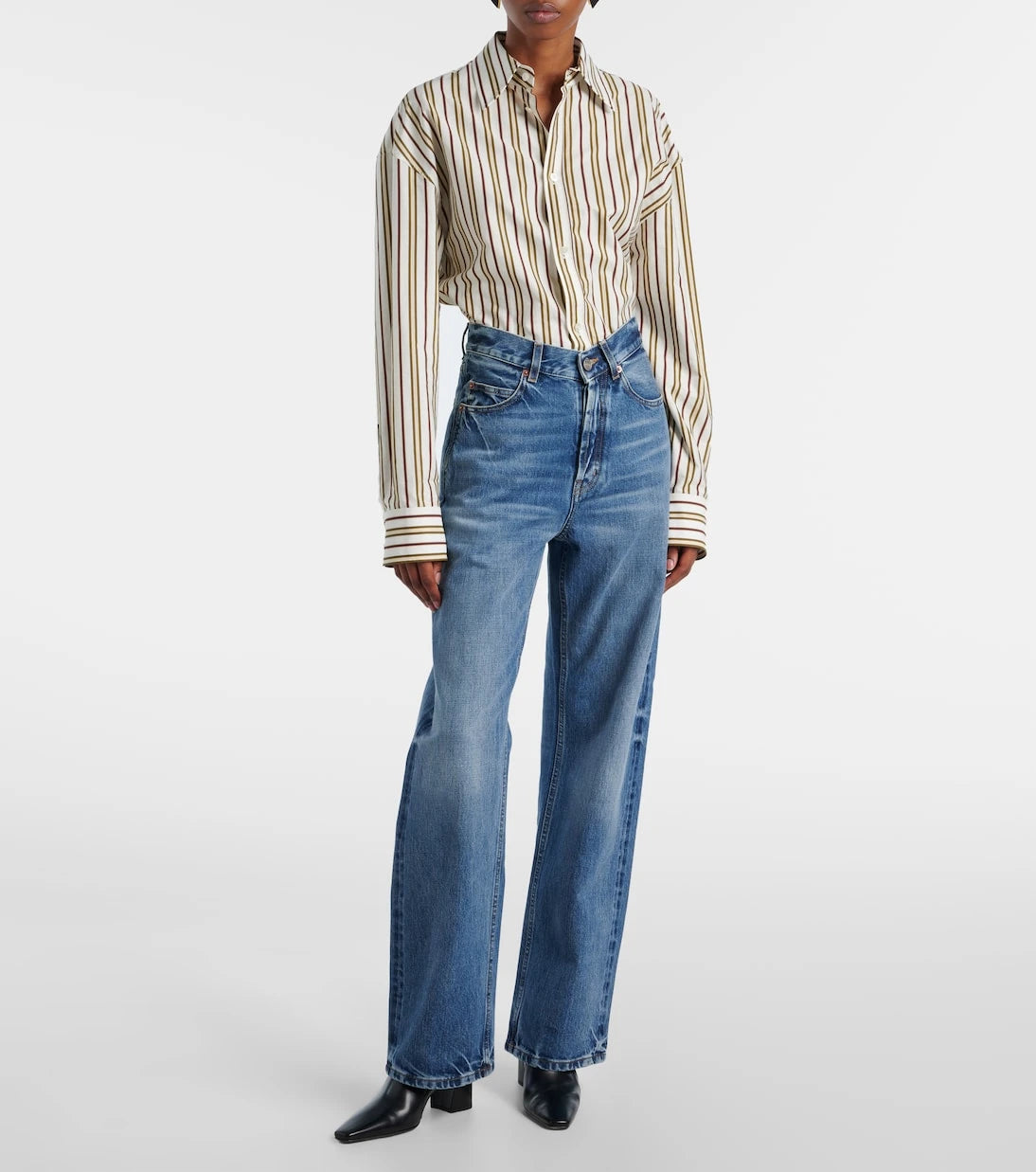 Saint Laurent - V-Waist wide-leg jeans