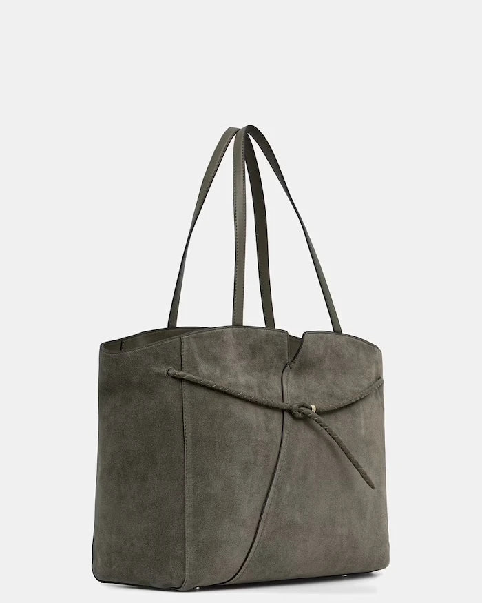 BOSS kadın süet alışveriş çantası BOSS REVERS TOTE S