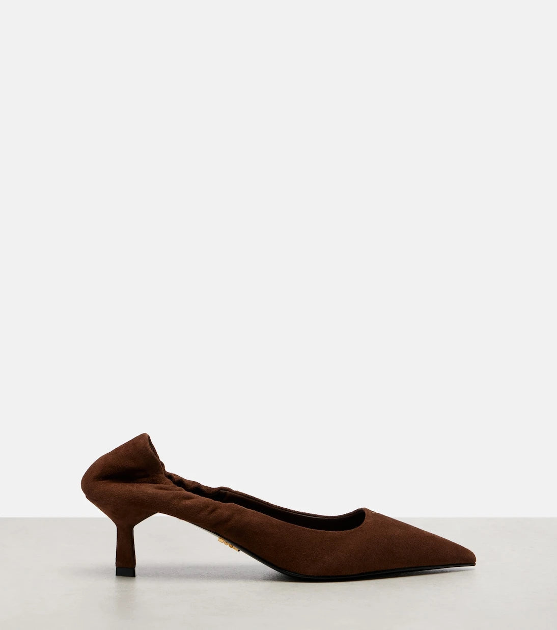 Prada - 55 logo suede pumps