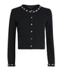 Black Embellished Cropped Cardigan