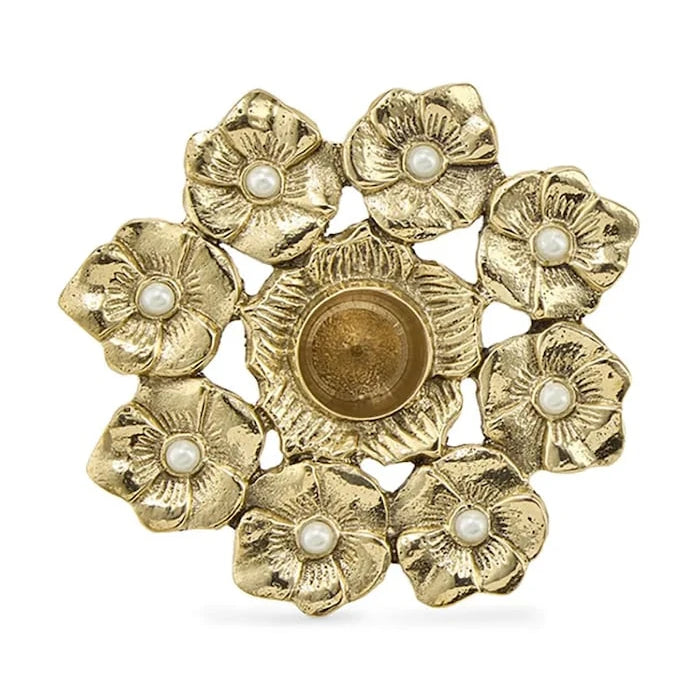 Doing Goods Zoey Flower Dekoratif Mumluk 11 x 11 x 2,5 cm