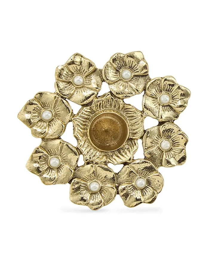 Doing Goods Zoey Flower Dekoratif Mumluk 11 x 11 x 2,5 cm