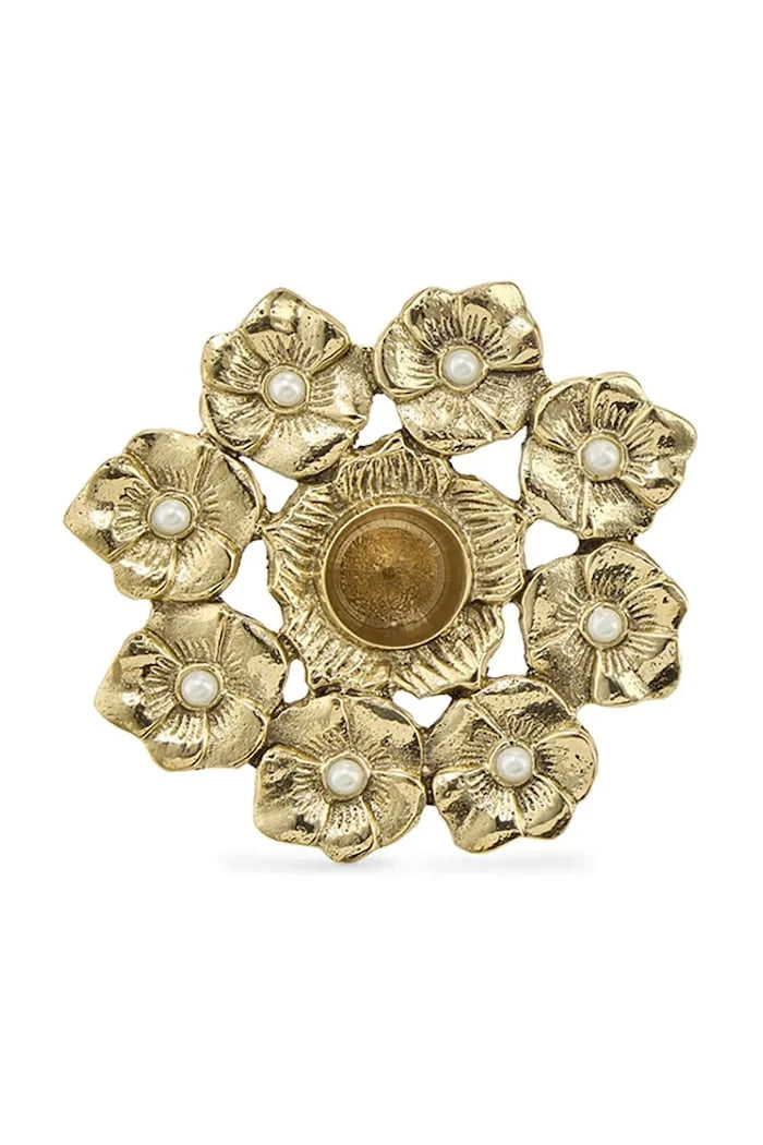 Doing Goods Zoey Flower Dekoratif Mumluk 11 x 11 x 2,5 cm