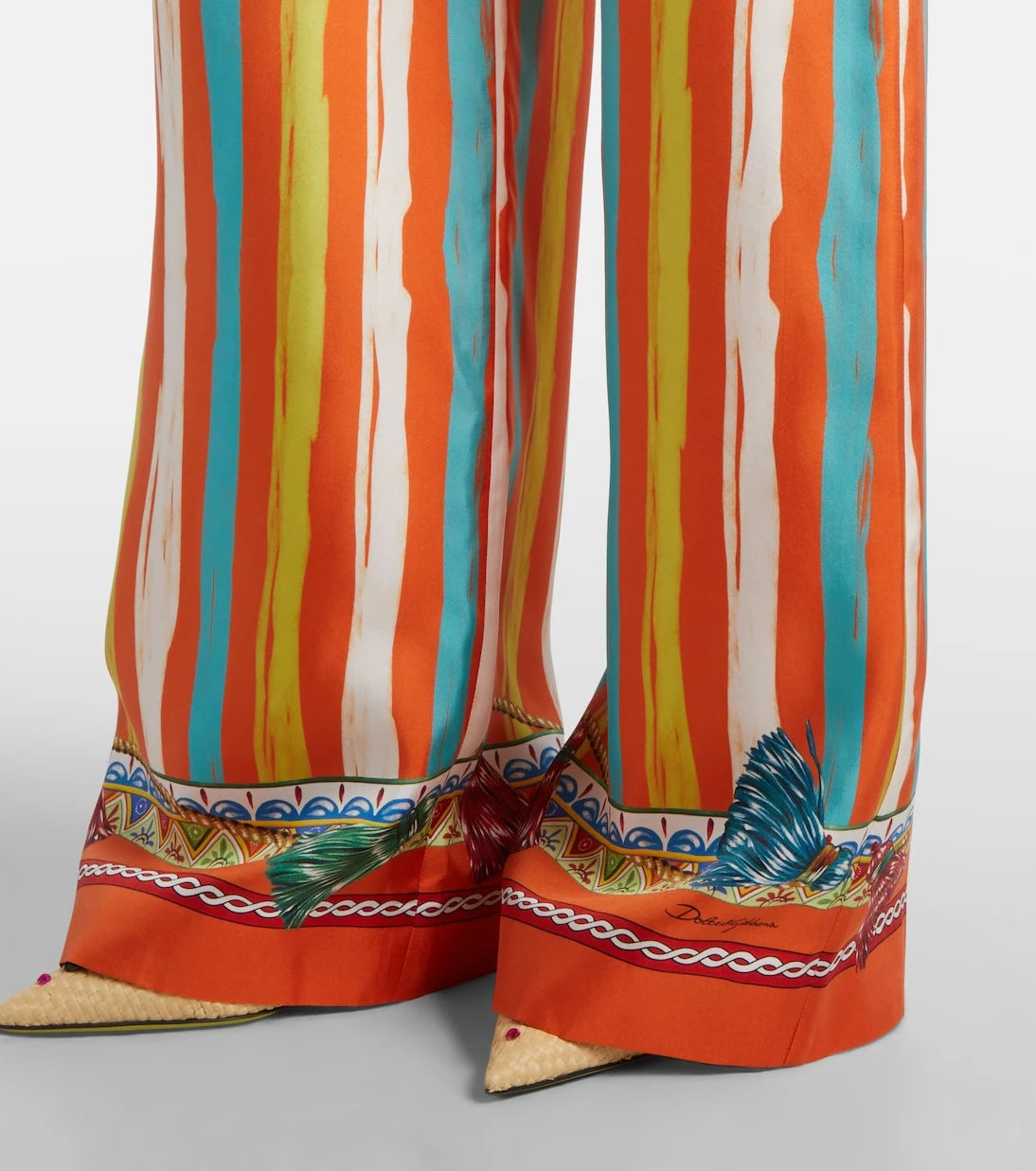 Dolce&Gabbana - Striped silk palazzo pants