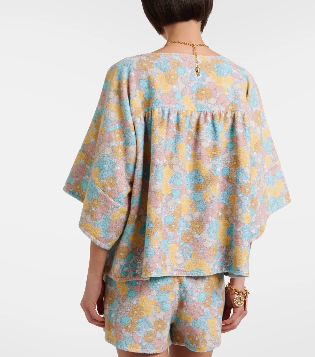 Chloé - Floral gathered cotton top
