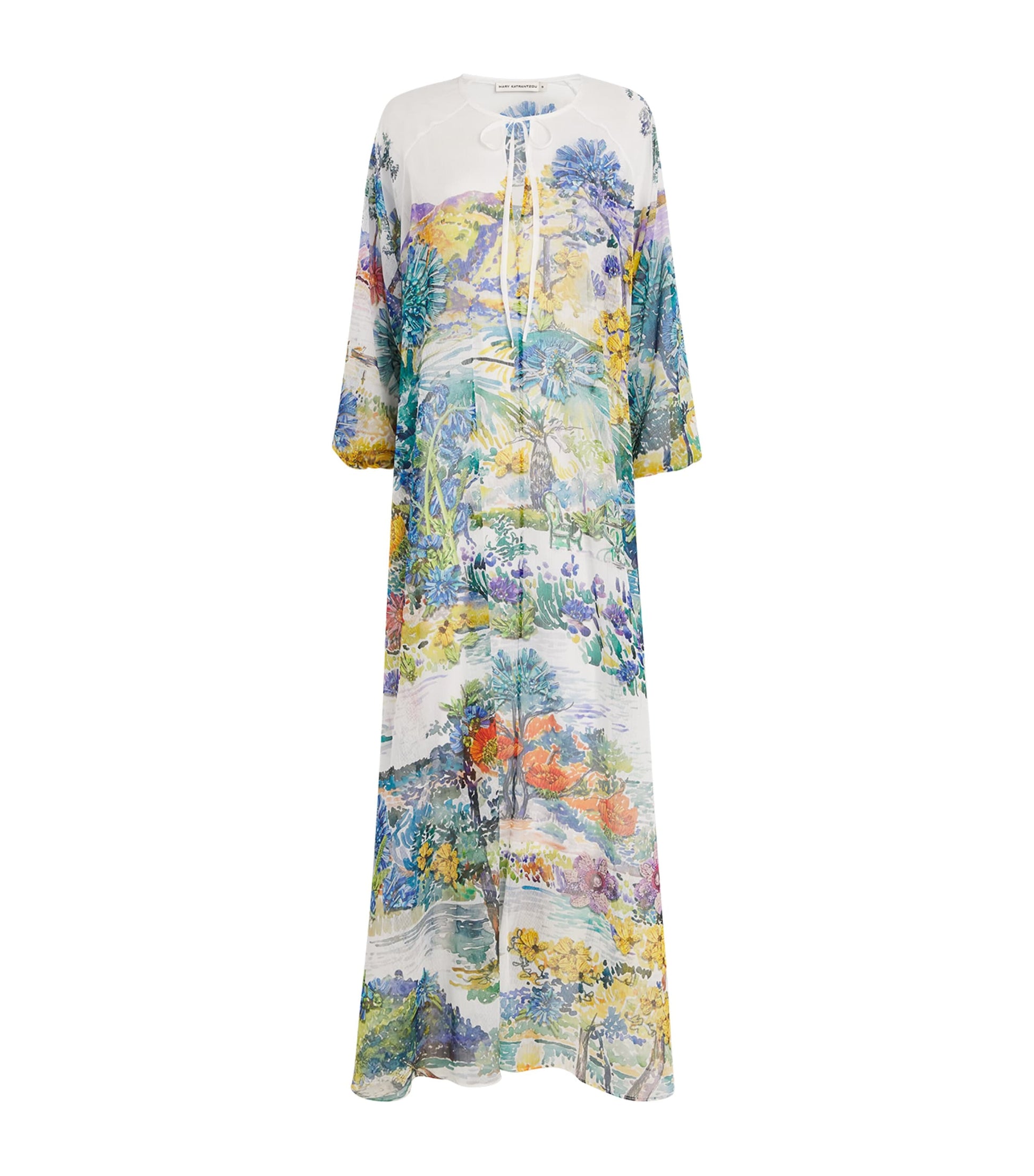 Multi Crepe Printed Cevennes Kaftan