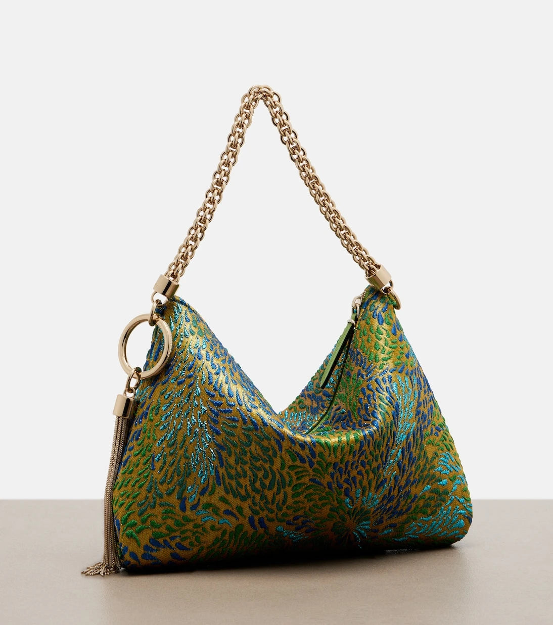 Jimmy Choo - حقيبة يد كالي صغيرة من قماش البروكار