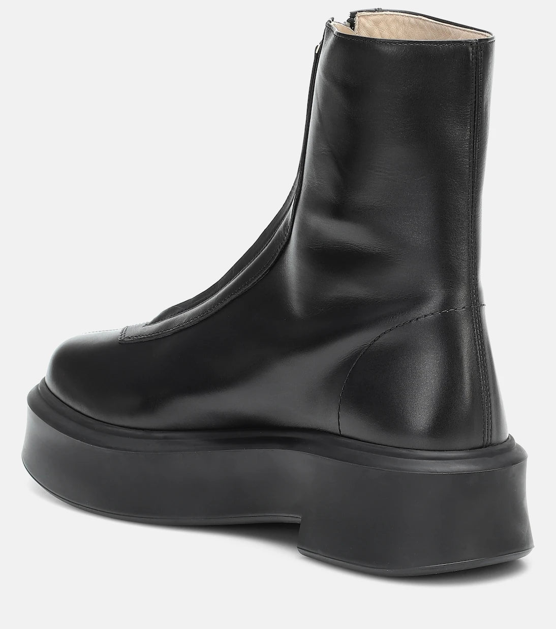 The Row - Zipped 1 leather ankle boots